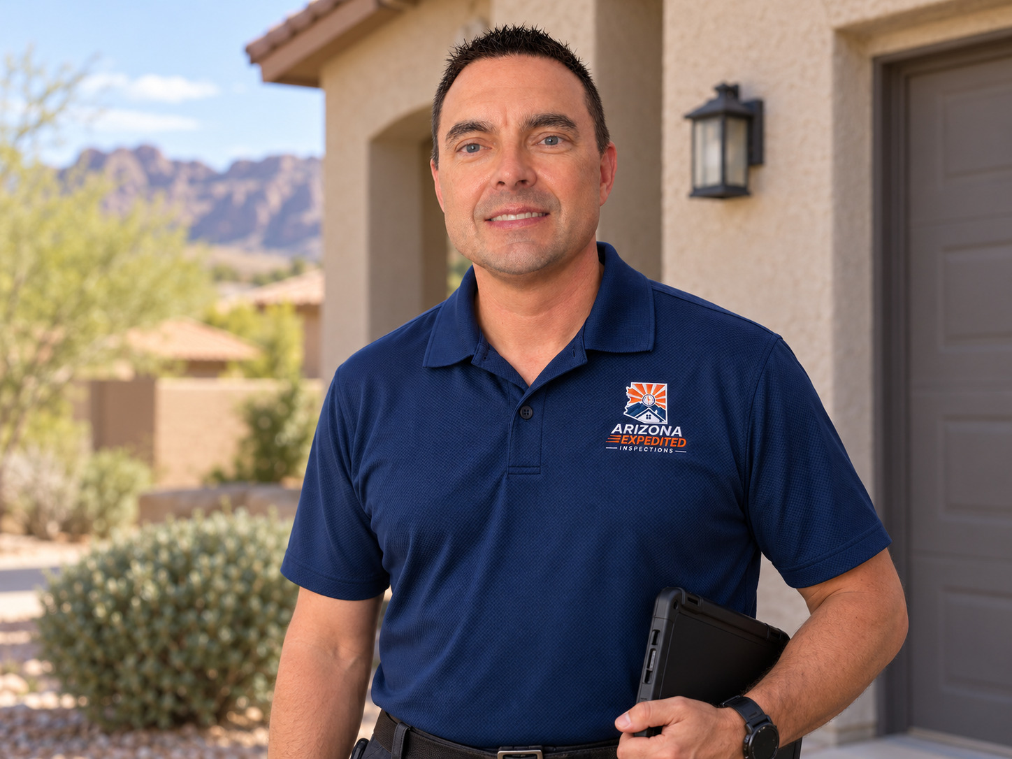 Don Sommers, home inspector with Arizona Expedited Inspections, outside a Kingman-area home